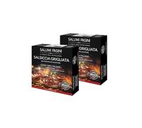 Saucisse grillée Salumi Pasini® Bipack | Prête en quelques minutes | 100% pur porc italien | Sans gluten et sans lactose | 2 paquets | 2 x 200 g | 400 g au total