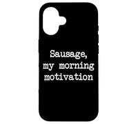 Saucisse ma motivation du matin Saucisses drôles Minimaliste Coque pour iPhone 16