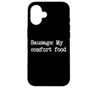 Saucisse My comfort food Saucisses drôles Minimaliste Coque pour iPhone 16