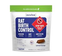 Saucisses à appâts souples pour contrôle de la naissance de rats Evolve - 1,36 kg | Contrôle scientifiquement prouvé de la population de rats | Pas un poison, gestion à long terme de la population