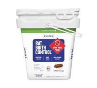 Saucisses à appâts souples pour contrôle de naissance de rats Evolve - 12 livres | Contrôle scientifiquement prouvé de la population de rats | Pas un poison, gestion à long terme de la population