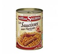 SAUCISSES AUX HARICOTS 420G, WILLIAM SAURIN, LOT DE 4