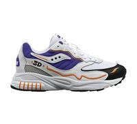 Saucony 3D Grid Hurricane Chaussures de course décontractées tendance, Blanc et violet, 36 EU