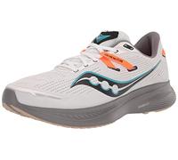 Saucony Baskets Guide 16 pour Homme - 48,5 UK - Noir et Blanc - Running - Rembourrage en Mousse PWRRUN, Gravier Blanc, 41 EU