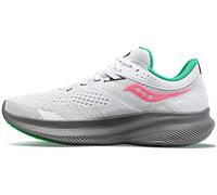 Saucony Baskets Ride 16 pour Femme, Blanc/Gravier, 38.5 EU