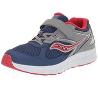 Saucony Cohesion 14 Alternative Closure Running Shoe, Navy/RED, 12.5 Wide US Unisex Big_Kid