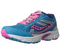 Saucony Cohesion 7 Chaussures de course à lacets pour tout-petit/grand enfant, Bleu/rose/argenté, 11 Little Kid