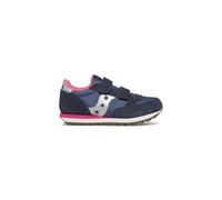 Saucony Double Crochet et Boucle Jazz, Bleu Marine/argenté/Rose, 1.5 Little Kid