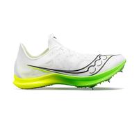 Saucony Endorphin Cheetah Spikes-Blanc,Jaunes Fluo, Taille 42,5