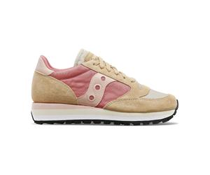 Saucony - Leather Jazz Triple Baskets - Femme - Chaussures - Beige - Taille: 38 EU