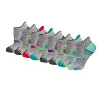 Saucony 8/16 Performance Heel Tab Athletic Socks Chaussettes, Gris Assorti (8 Paires), M (Lot de 8) Femme