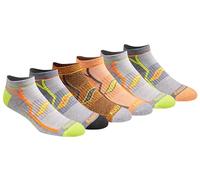 Saucony Lot de chaussettes invisibles pour homme - Coupe confortable, Orange (6 paires), 8-12
