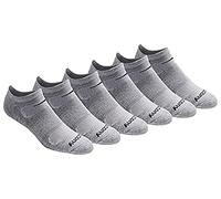Saucony Men's 6 Pack Performance Comfort Fit No-Show Socks, Grey Basic, Size: 9.5-11.5