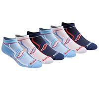 Saucony Men's Multi-Pack Bolt Performance Comfort Fit No-Show Socks