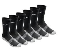 Saucony Men's Multi-Pack Mesh Ventilating Comfort Fit Performance Crew Socks, Black Grey Foot (6 Pairs), Shoe Size: 8-12