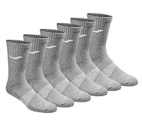 Saucony Men's Multi-Pack Mesh Ventilating Comfort Fit Performance Crew Socks, Grey White Logo (6 Pairs), Shoe Size: 8-12