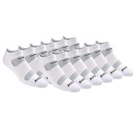 Saucony Men's Performance Comfort Fit No-Show Socks, 12 Pair, White