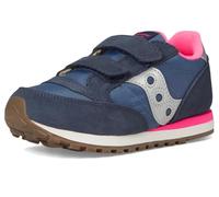 Saucony Originals Jazz Double HL Basket, Bleu Marine, Argent, Rose, 37.5 EU