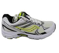Saucony Ride Millenium,Chaussures de course unisexe S70812-49,Blanc Argent Jaune,Mesh Respirant,Semelle en caoutchouc, Blanc Argent Jaune, 45 EU