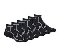 Saucony Rundry Bolt Performance Quarter Socks, Available in L-XL (6, 12 Chaussettes de Course, Noir Basique (6 Paires), L (Lot de 24) Homme