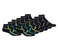 Saucony Rundry Bolt Performance Quarter Socks, Available in L-XL (6, Chaussettes de Course, Noir (12 Paires), Large (Lot de 24) Homme
