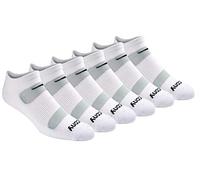 Saucony Rundry Mesh Ventilating Comfort Fit Performance No-Show Socks, Available in M-XXL (6, 12, 18 Chaussettes de Course, Blanc (6 Paires), Large (Lot de 6) Homme