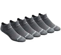 Saucony Rundry Mesh Ventilating Comfort Fit Performance No-Show Socks, Available in M-XXL (6, 12, 18 Pairs) Chaussettes de Course, Charbon, 6-9 (Lot de 6) Homme