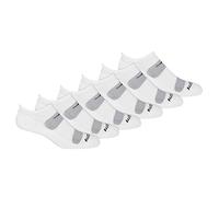 Saucony Chaussettes Rundry Mesh Tab – Ventilation Coupe Confort – Blanc Lot de 6 Large Homme