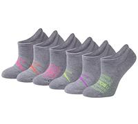 Saucony RunDry Performance Selective Cushion Chaussettes pour femme, disponibles en tailles S-L (6, 12 paires), Baskets grises assorties (6 paires), Medium
