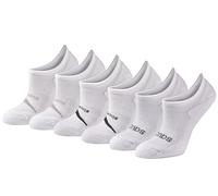 Saucony Rundry Performance Selective Cushion Socks, Available in S-l (6, 12 Chaussettes, Lot de 6 Paires de Baskets Blanc/Gris, Femme