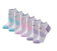Saucony Selective Cushion Performance Chaussettes de Sport Invisibles (6 et 12, Blanc Brillant (6 Paires), S (Lot de 6) Femme