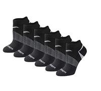 Saucony Selective Cushion Performance Chaussettes de Sport Invisibles (6 et 12, Noir Basique (6 Paires), M (Lot de 6) Femme