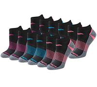 Saucony Women's Performance No-Show Sport Socks, Black Asst, W 6-10.5 Shoe, 12 Pair