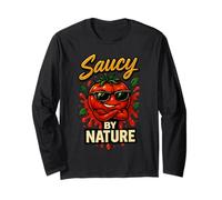 Saucy by Nature, Tomate amusante avec attitude et nuances Manche Longue