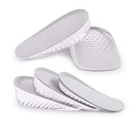 SAUDEfoot 1 paire de semelles de talon d'augmentation de la hauteur en GEL, inserts de soulève-chaussures invisibles, absorption des chocs, hauteur 1 cm 2 cm 3 cm (S pour femme, hauteur: 2 cm, gris)