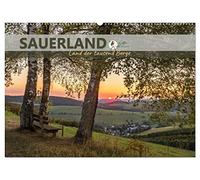 Sauerland - Land der tausend Berge (Wandkalender 2026 DIN A2 quer), CALVENDO Monatskalender: Das Sauerland steht für Natur pur und bietet zu jeder ... Aussichten über seine tausend Berge.