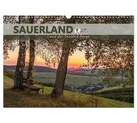 Sauerland - Land der tausend Berge (Wandkalender 2026 DIN A3 quer), CALVENDO Monatskalender: Das Sauerland steht für Natur pur und bietet zu jeder ... Aussichten über seine tausend Berge.