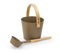 SAUFLEX Seau en aluminium 5L avec louche - Ensemble Marron