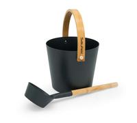 SAUFLEX Seau en aluminium 5L avec louche - Set gris charbon