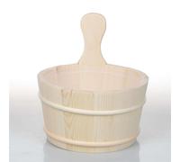 SAUFLEX Seau en pin, 4L avec insert en plastique