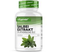 Sauge - 240 gélules hautement dosées - 6000 mg de sauge par gélule (Salvia officinalis 10:1 extrait) - 2% d'huiles essentielles - 7 mois d'approvisionnement - Sans additif indésirable - Vegan