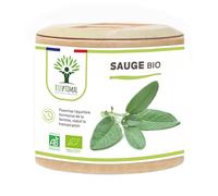 Sauge bio - Bioptimal - Complément alimentaire - Ménopause - Bouffée de Chaleur - Sueurs Nocturnes - Règles Douloureuses - Digestion - 250mg/gélule - Fabriqué en France - Certifié Ecocert - 60 gélules