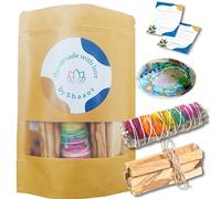 Sauge Blanche Chakra + Palo Santo + Coquille d'Ormeau │Bâton Sauge à Brûler Encens │Sauge de Californie Salvia Apiana | Qualité Supérieure Premium + Ebook Pratique