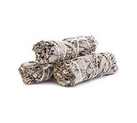 Sauge Blanche Premium avec Fleurs séchées, encens, Fait Main, qualité contrôlée, Floral Smudge Sticks, White Sage, Fleurs Sauvages (Sauge Blanche (3 pièces))