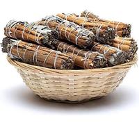 Sauge blanche Smudge avec cannelle S par 24 pièces dans le panier -- ±10-11 cm ; ±25-35 g