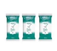 Saugella Antiseptique Naturel Lingette Intime Nettoyante - Lot de 3 x 15 unités