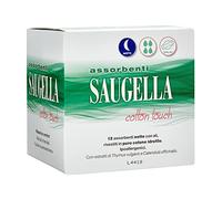 Saugella Serviettes hygiéniques Coton tactile 100% hypoallergénique avec ailes 12 nuit + 14 jour