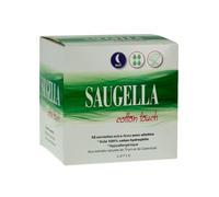 Saugella - Cotton Touch Serviettes Hygiéniques de Nuit Extra-Fines et Hypoallergéniques avec Ailettes Très Absorbantes Pack 12 Serviette hygienique pc(s)