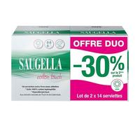 Saugella Cotton Touch Serviette Extra Fine Avec Ailette Jour Lot De 2 X 14 Protections