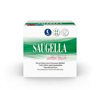 Saugella - Cotton Touch Serviettes Hygiéniques de Nuit Extra-Fines et Hypoallergéniques avec Ailettes Très Absorbantes Pack 12 Serviette hygienique pc(s)